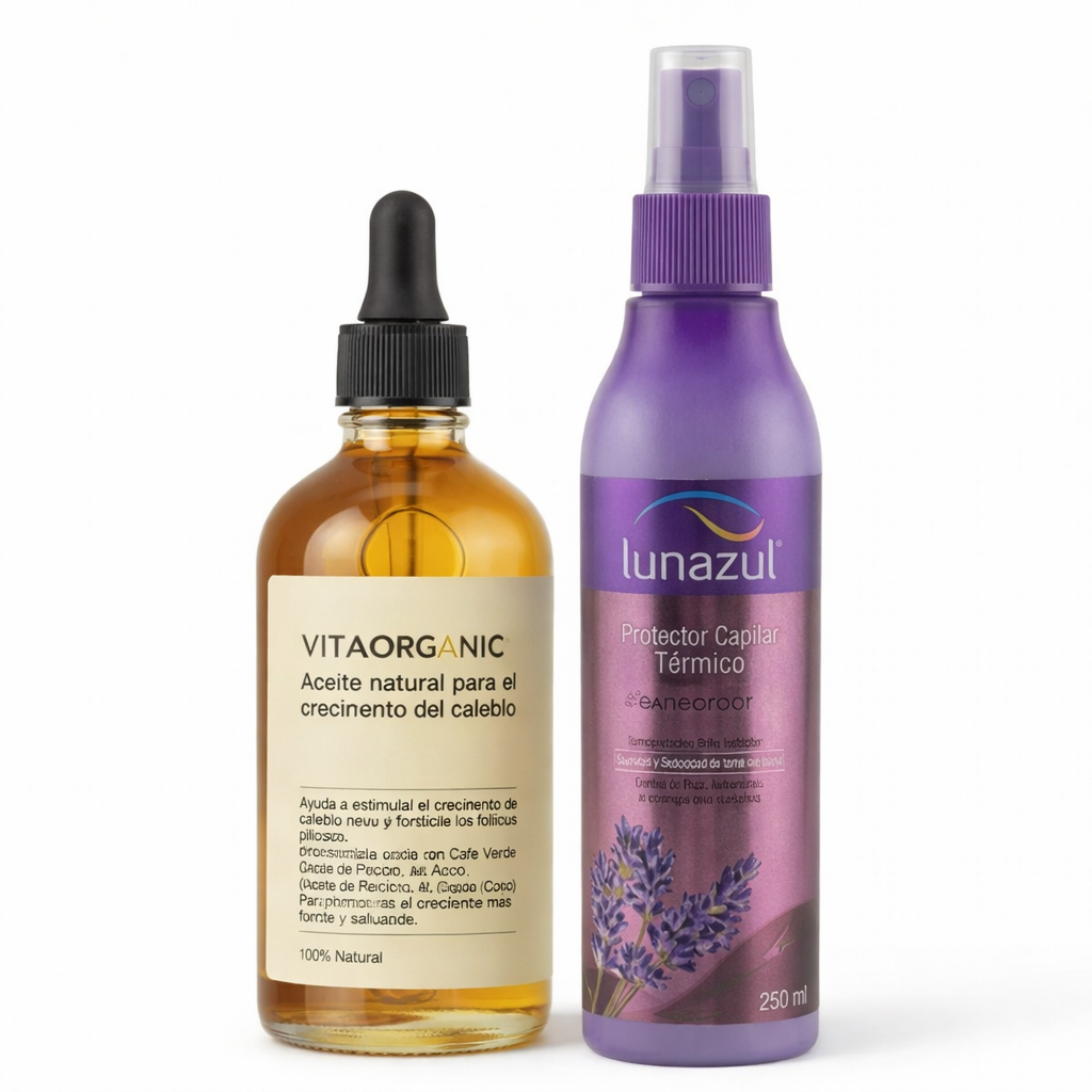 Lunazul - Protector Capilar Térmico y Aceite Capilar Protección Total